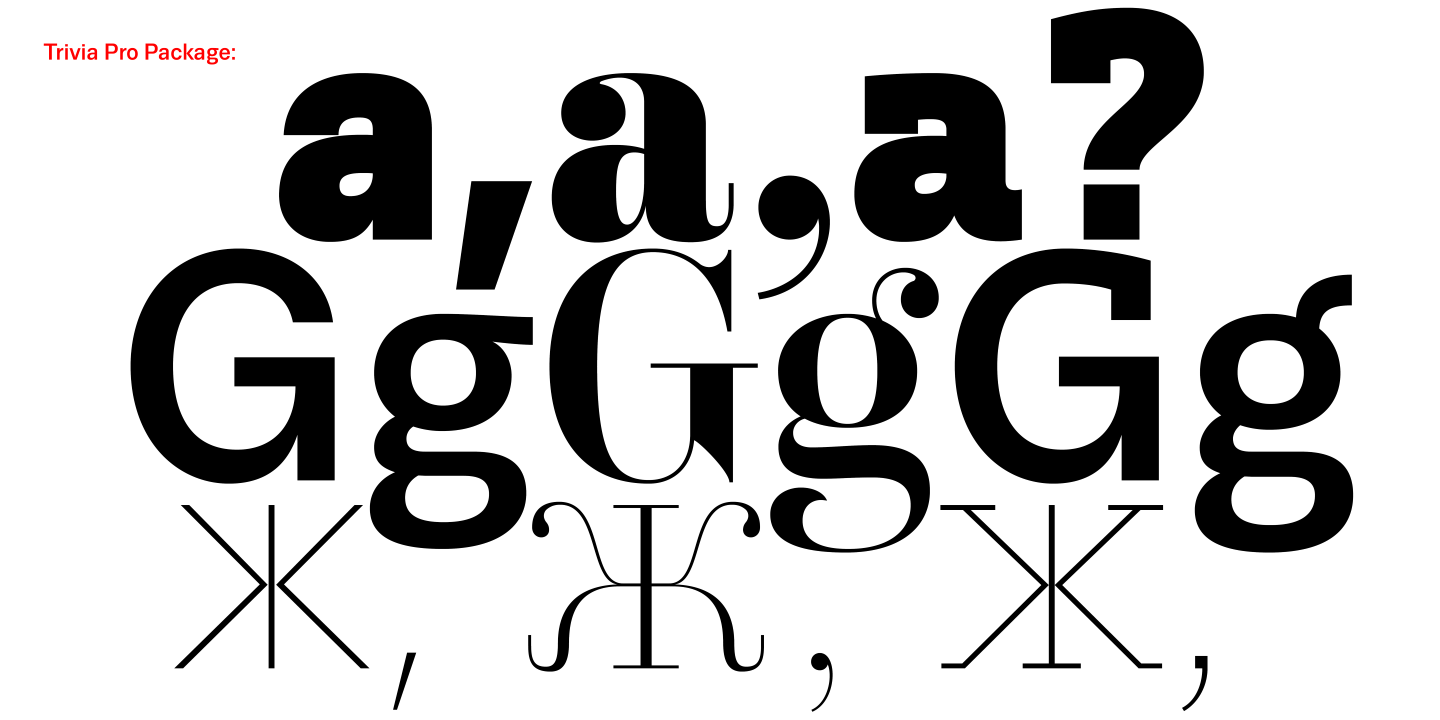Пример шрифта Trivia Slab Light Italic